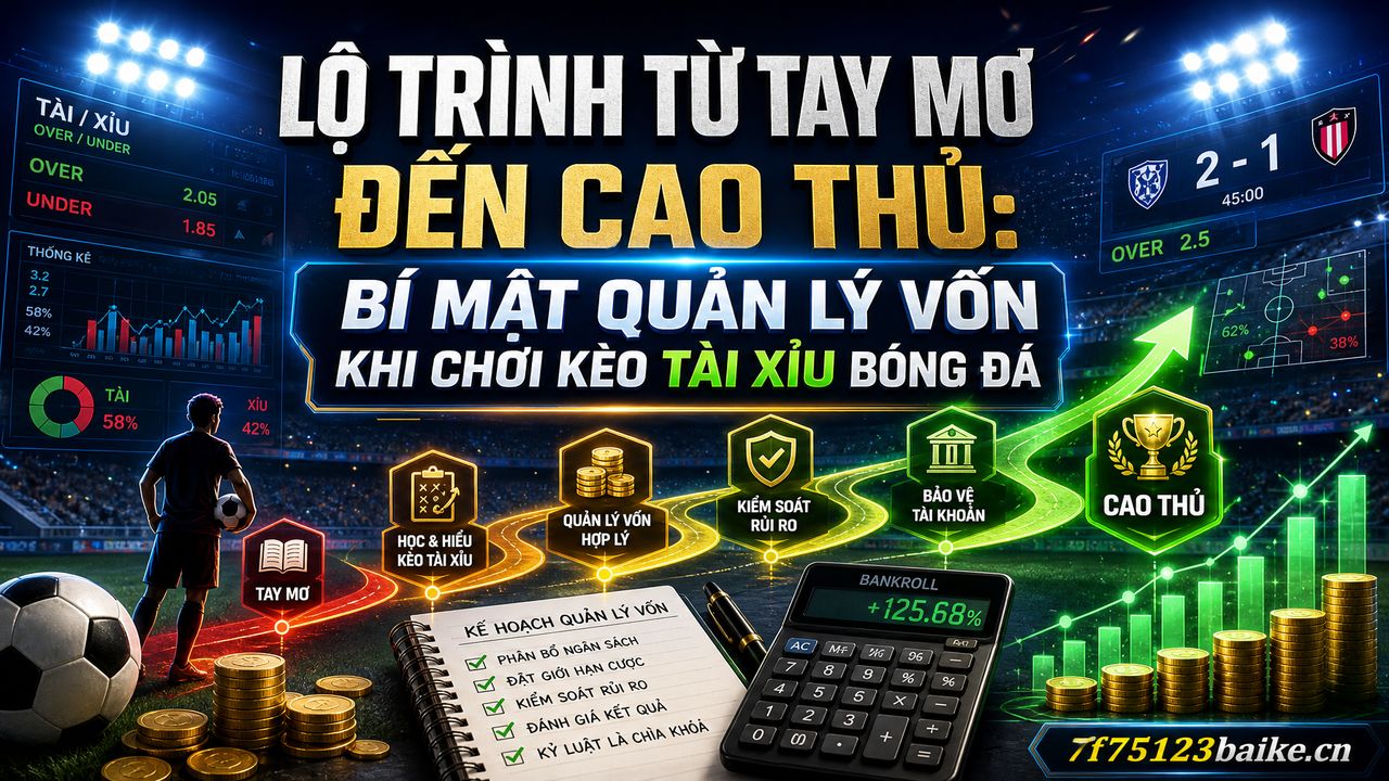 Lộ trình từ tay mơ đến cao thủ: Bí mật quản lý vốn khi chơi kèo tài xỉu bóng đá